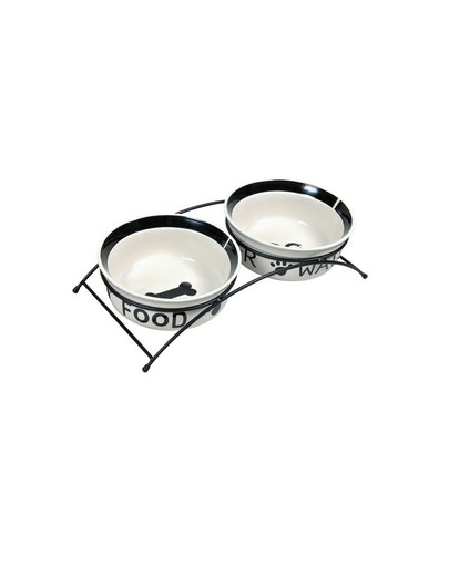 TRIXIE Set Gamelles en céramique 0.6 l/ 15 cm