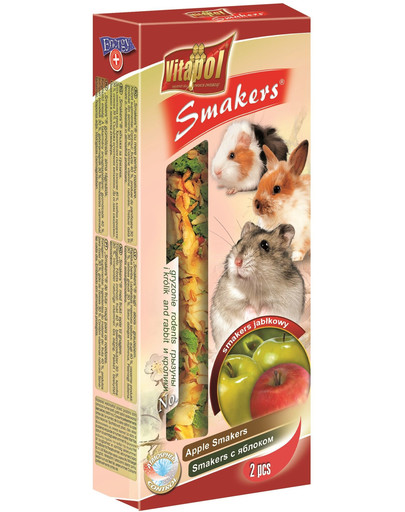 VITAPOL Snack pour rongeurs - pomme 2 pièces