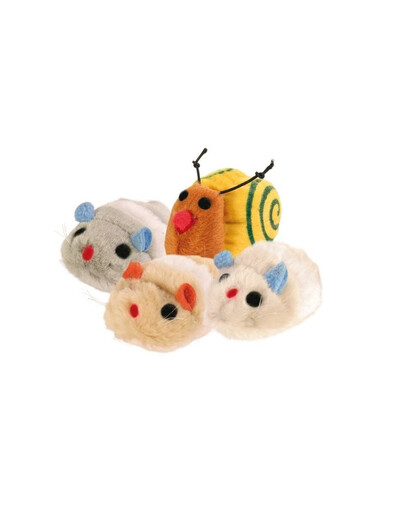 TRIXIE Ensemble de jouets en peluche 12 pièces