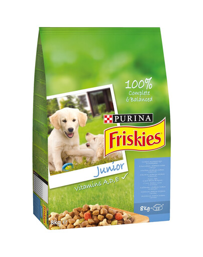 FRISKIES Junior med kyckling, tillsatt mjölk och grönsaker 8 kg