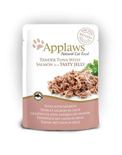 APPLAWS Sachet pour chat en gelée au thon et au saumon 70 g