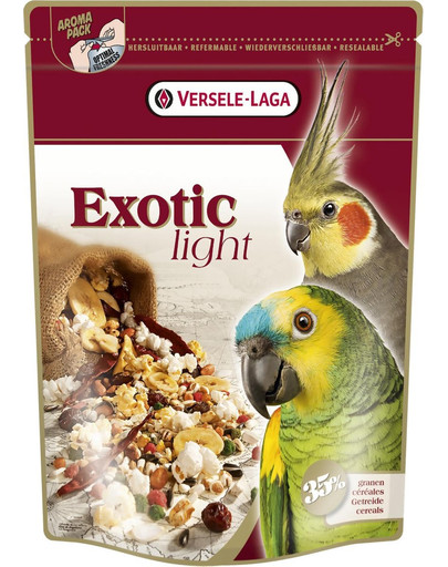 VERSELE-LAGA Exotic Light Graines + céréales soufflées - perroquets et grandes perruches 750 g