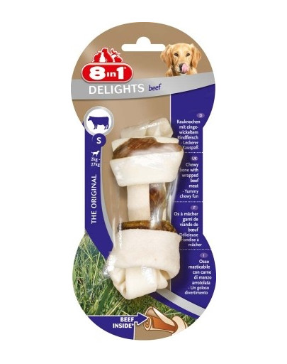 8IN1 Delights Beef S Os à mâcher avec du bœuf roulé 1 pièce
