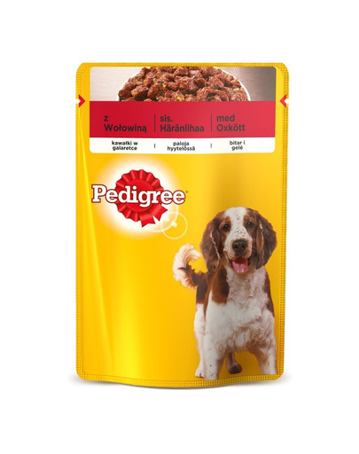 PEDIGREE z wołowiną, kawałki w galaretce 100g
