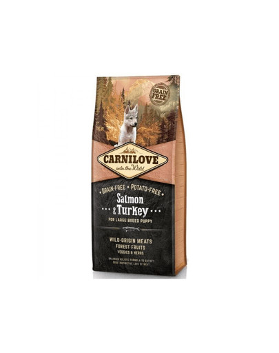 CARNILOVE Chiot Saumon & Dinde pour chiens de Grande Race 1,5 kg