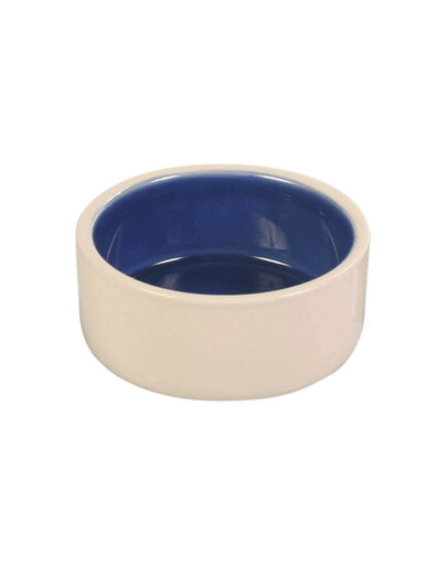 TRIXIE Gamelle en céramique blanche et bleue