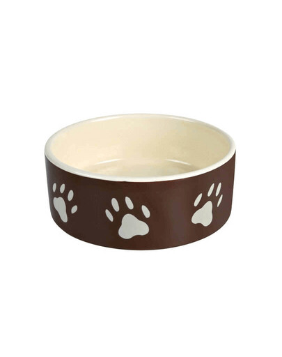 TRIXIE Gamelle en céramique marron avec des pattes 0.3L