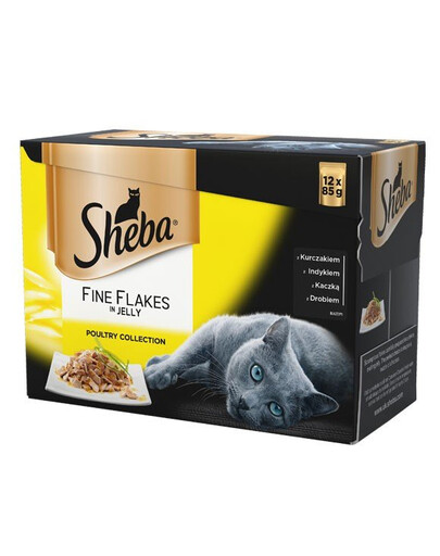 SHEBA Delicacy in Jelly Smaki Drobiowe 12 x 85g