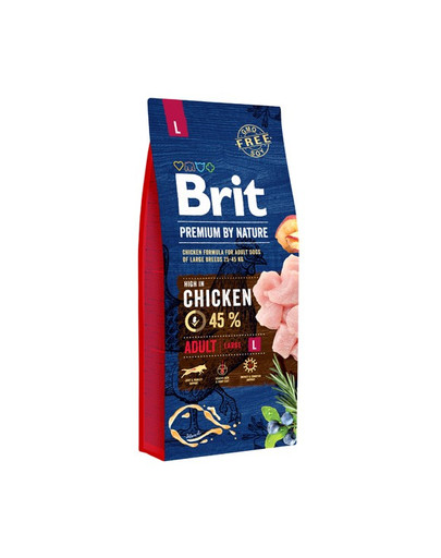 BRIT Premium By Nature Chicken Adult Large L 15kg