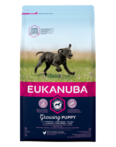 EUKANUBA Growing Puppy Grande Race au Poulet 2kg