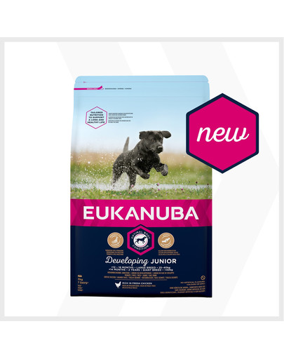 EUKANUBA Developing Junior - Chien Junior de Grande Race Riche en Poulet - 3kg