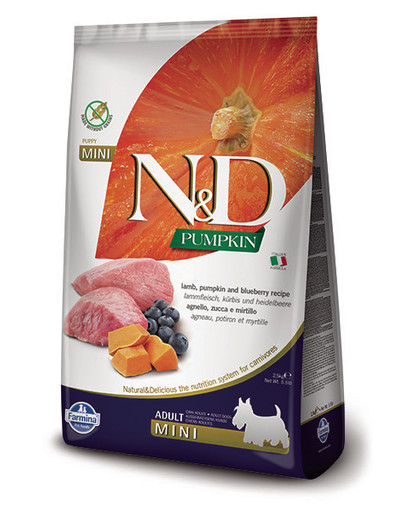 N&D Pumpkin lamb&blueberry adult mini 2,5 kg