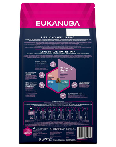 EUKANUBA Growing Puppy Small Breed - Pour les chiots de petites races Riche en poulet frais - 2kg