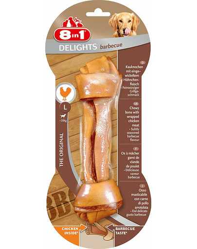 8in1 Delights Os à mâcher Barbecue taille L