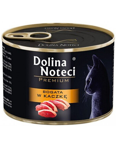 DOLINA NOTECI Premium Bogata w kaczkę dla kotów dorosłych 185 g