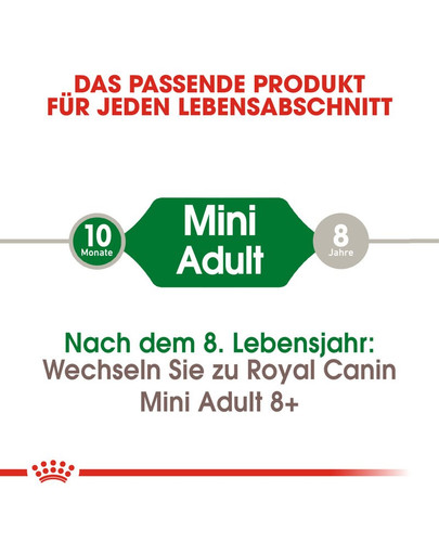 ROYAL CANIN Mini Adult 8+1 kg FREE