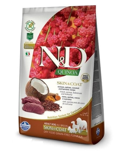 FARMINA N&D Dog Quinoa Skin & Coat Venison 2.5 kg