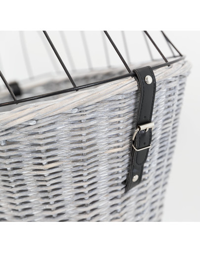 TRIXIE Panier vélo pour porte-bagages 35 × 49 × 55 cm gris