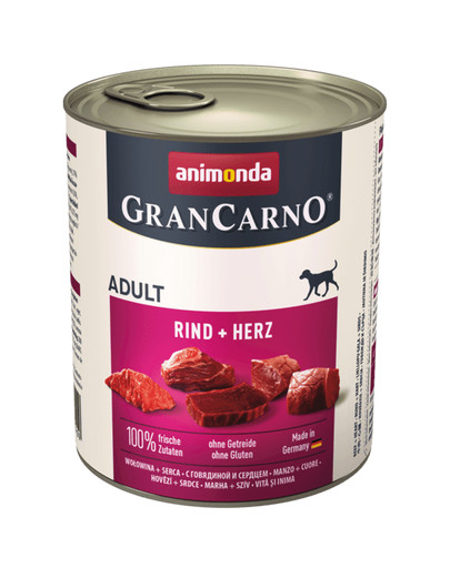 ANIMONDA Grancarno Chien Adulte coeurs de boeuf 800g