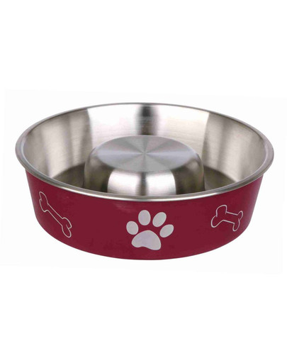 TRIXIE Slow Feeding Gamelle en acier inox 1,4 L/21 cm