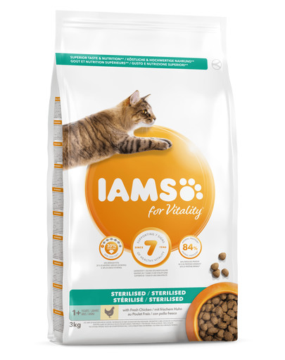 IAMS For Vitality Adult sterilised Chicken 3 kg