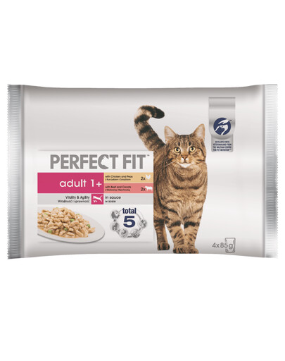 PERFECT FIT Cat Adult 1+ sachets de viande 4*85 g