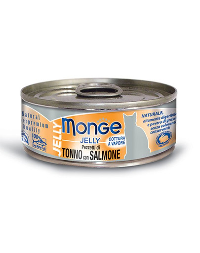 MONGE Jelly Cat - Thon et saumon en gelée - 80 g