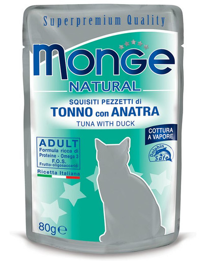 MONGE Cat Jelly Thon et canard 80 g