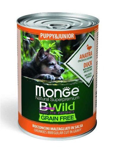 MONGE BWild GF Puppy Canard 400 g