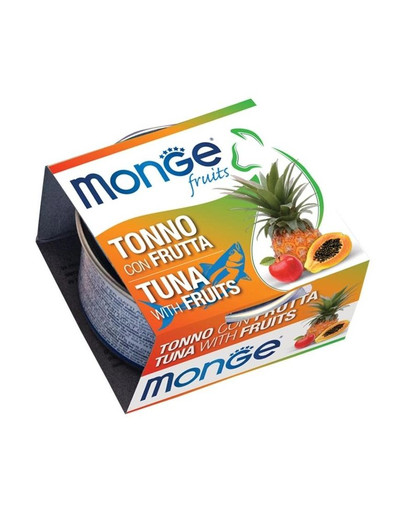 MONGE Fruit Croquettes pour chat Thon aux fruits 80 g