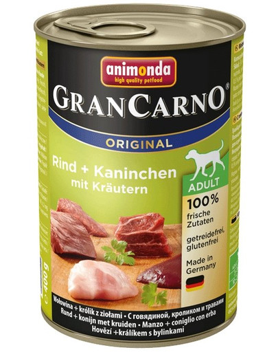 ANIMONDA Grancarno Chien Adulte Boeuf et Lapin aux herbes 800 g