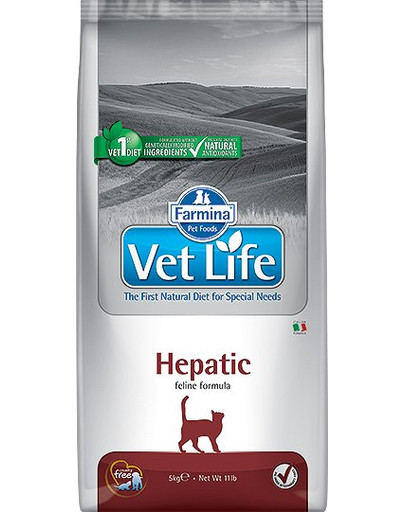 FARMINA Vet Life Hepatic 10 kg - Nourriture vétérinaire pour chats adultes souffrant de troubles hépatiques
