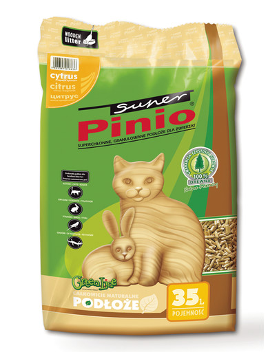 BENEK Super Pinio Litière pour chat Citrus 35 l
