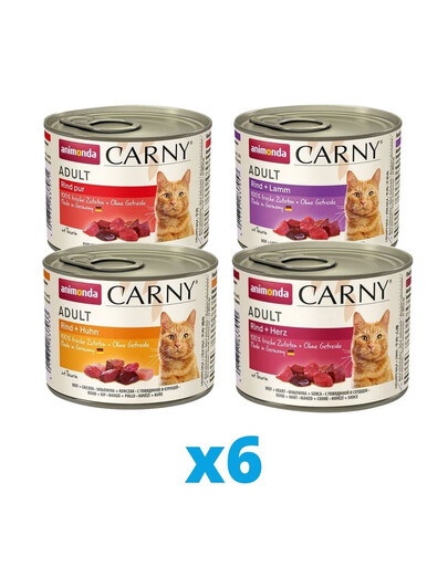 ANIMONDA Carny mix 4 saveurs différentes 24 x 200 g