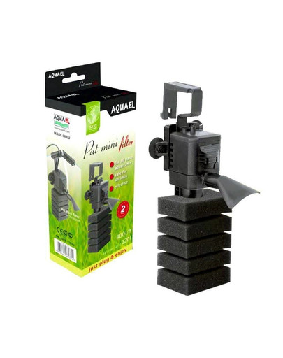 AQUAEL Filtre Pat-Mini (éponge supplémentaire incluse)