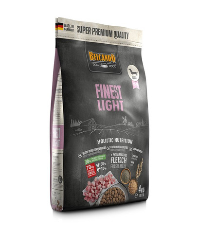 BELCANDO Finest Light XS-M - Croquettes pour chiens de petites et moyennes tailles en surpoids 4 kg