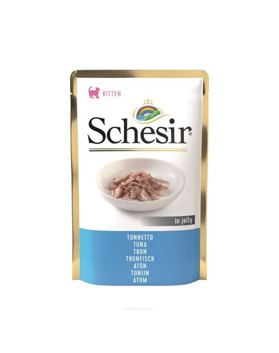 SCHESIR Nourriture humide au thon pour chatons 85 g
