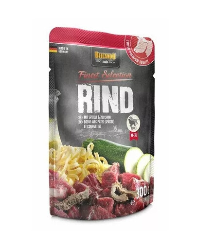 BELCANDO Finest Selection Boeuf avec nouilles et courgettes 6x300g nourriture humide pour chien