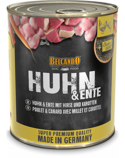 BELCANDO Pâtée de poulet, canard, millet et carottes 800 g