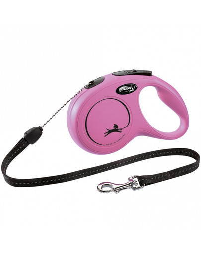 FLEXI Laisse New Classic S Corde 8m Rose