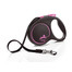 FLEXI Laisse Black Design L Sangle 5m Rose
