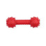 PET NOVA DOG LIFE STYLE Haltère avec cloche 14cm, rouge, goût bœuf
