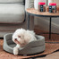 FERA Lit pour chien ovale gris 75x62x22 cm