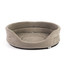 FERA Lit pour chien ovale gris 75x62x22 cm