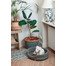 FERA Lit pour chien ovale gris 75x62x22 cm