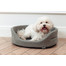 FERA Lit pour chien ovale gris 75x62x22 cm