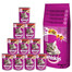 WHISKAS Adult 14kg con manzo e verdure + cibo umido 24 x 400g