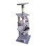 KATIDO Tiragraffi alto per gatti 118 cm blu-grigio
