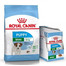 ROYAL CANIN Mini Puppy / Junior Aliments secs pour chiots de 2 à 10 mois, petites races 8 kg + Mini puppy 12x85 g
